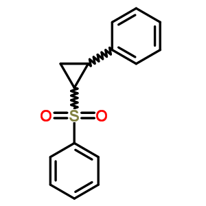 Benzene, [ (2-phenylcyclopropyl)sulfonyl]-, cis- Structure,66826-89-9Structure