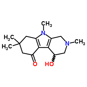 5H-pyrido[3,4-b]indol-5-one,  1,2,3,4,6,7,8,9-octahydro-4-hydroxy-2,7,7,9-tetramethyl- Structure,66842-72-6Structure