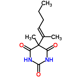 5-Methyl-5-(1-methyl-1-pentenyl)-barbituric acid Structure,66843-04-7Structure