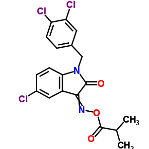 5-Chloro-1-[(3,4-dichlorophenyl)methyl]-3-[O-(2-methyl-1-oxopropyl)oxime] 1H-Indole-2,3-dione Structure,668467-83-2Structure