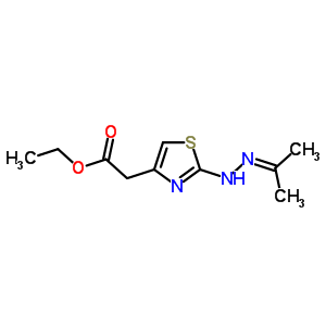 Ethyl 2-[2-(2-propan-2-ylidenehydrazinyl)-1,3-thiazol-4-yl]acetate Structure,66870-49-3Structure