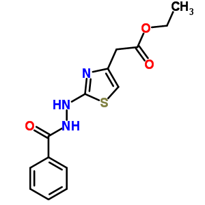 Ethyl 2-[2-(2-benzoylhydrazinyl)-1,3-thiazol-4-yl]acetate Structure,66870-61-9Structure