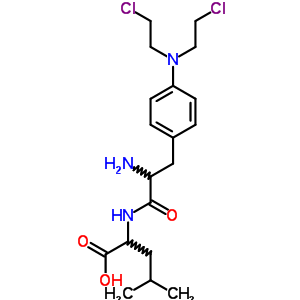 2-[[2-Amino-3-[4-[bis(2-chloroethyl)amino]phenyl]propanoyl]amino]-4-methyl-pentanoic acid Structure,66919-95-7Structure