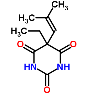 Barbituric acid, 5-ethyl-5-(1-isobutenyl)- Structure,66968-47-6Structure