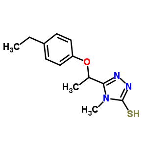 5-[1-(4-Ethylphenoxy)ethyl]-4-methyl-4H-1,2,4-triazole-3-thiol Structure,669708-93-4Structure