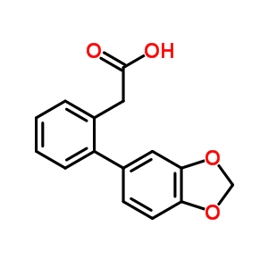 2-Biphenyl-[1,3]dioxol-5-yl-acetic acid Structure,669713-74-0Structure