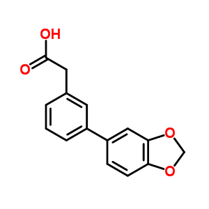 3-Biphenyl-[1,3]dioxol-5-yl-acetic acid Structure,669713-75-1Structure