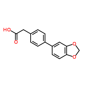 4-Biphenyl-[1,3]dioxol-5-yl-acetic acid Structure,669713-76-2Structure