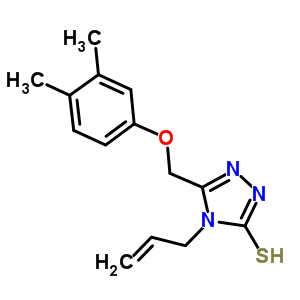 4-Allyl-5-[(3,4-dimethylphenoxy)methyl]-4H-1,2,4-triazole-3-thiol Structure,669740-12-9Structure