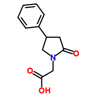 (2-Oxo-4-phenylpyrrolidin-1-yl)acetic acid Structure,67118-34-7Structure