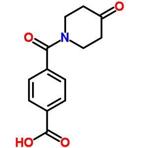 4-(4-Oxo-piperidine-1-carbonyl)-benzoic acid Structure,672309-93-2Structure