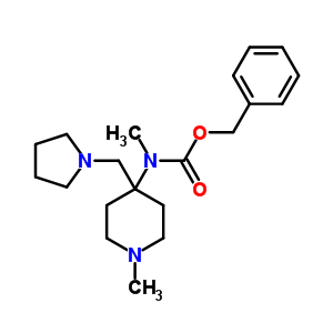 Methyl-(1-methyl-4-pyrrolidin-1-ylmethyl-piperidin-4-yl)-carbamic acid benzyl ester Structure,672310-27-9Structure