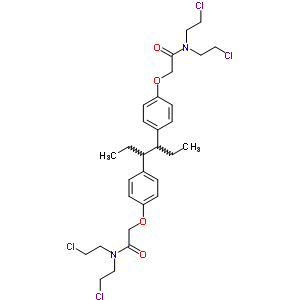 2-[4-[4-[4-[Bis(2-chloroethyl)carbamoylmethoxy]phenyl]hexan-3-yl]phenoxy]-n,n-bis(2-chloroethyl)acetamide Structure,6738-41-6Structure