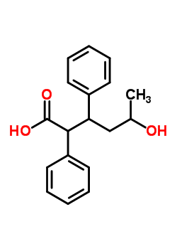 Benzenepropanoic acid, b-(2-hydroxypropyl)-a-phenyl-, sodium salt (1:1) Structure,67446-00-8Structure