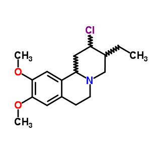 2H-benzo[a]quinolizine,  2-chloro-3-ethyl-1,3,4,6,7,11b-hexahydro-9,10-dimethoxy-,  hydrochloride Structure,67455-75-8Structure