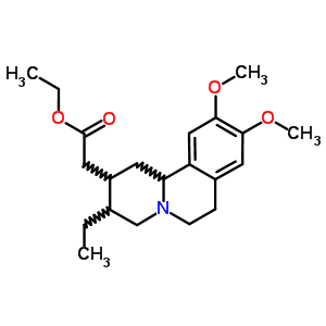 2H-benzo[a]quinolizine-2-acetic acid,  3-ethyl-1,3,4,6,7,11b-hexahydro-9,10-dimethoxy-, ethyl ester Structure,67504-53-4Structure