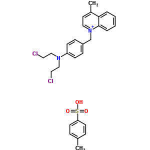 N,n-bis(2-chloroethyl)-4-[(4-methylquinolin-1-yl)methyl]aniline Structure,6756-64-5Structure