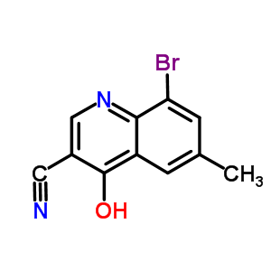 8-Bromo-4-hydroxy-6-methyl-3-quinolinecarbonitrile Structure,67643-42-9Structure