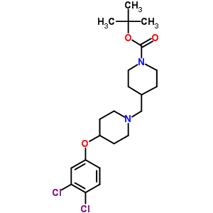 Tert-butyl 4-{[4-(3,4-dichlorophenoxy)piperidin-1-yl]methyl}piperidine-1-carboxylate Structure,676517-41-2Structure