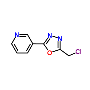 2-(Chloromethyl)-5-(pyridin-3-yl)-1,3,4-oxadiazole Structure,677347-79-4Structure