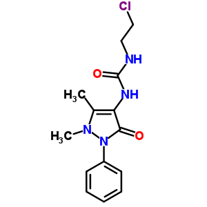 Urea,n-(2-chloroethyl)-n-(2,3-dihydro-1,5-dimethyl-3-oxo-2-phenyl-1h-pyrazol-4-yl)- Structure,67736-67-8Structure