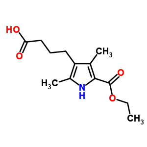 4-(5-Ethoxycarbonyl-2,4-dimethyl-1h-pyrrol-3-yl)butanoic acid Structure,68500-93-6Structure