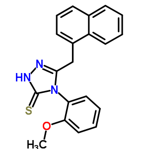 4-(2-Methoxyphenyl)-5-(naphthalen-1-ylmethyl)-2h-1,2,4-triazole-3-thione Structure,68614-59-5Structure