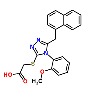 2-[[4-(2-Methoxyphenyl)-5-(naphthalen-1-ylmethyl)-1,2,4-triazol-3-yl]sulfanyl]acetic acid Structure,68614-64-2Structure