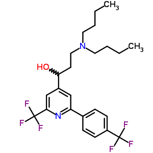 3-(Dibutylamino)-1-[2-(trifluoromethyl)-6-[4-(trifluoromethyl)phenyl]pyridin-4-yl]propan-1-ol Structure,68690-14-2Structure