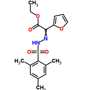 Ethyl 2-(2-furyl)-2-[(2,4,6-trimethylphenyl)sulfonylhydrazinylidene]acetate Structure,68756-01-4Structure