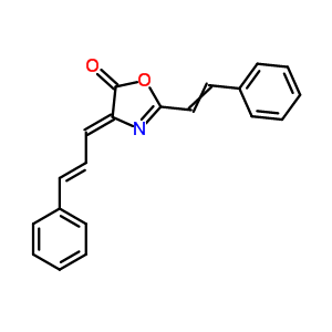 5(4H)-oxazolone,2-(2-phenylethenyl)-4-(3-phenyl-2-propen-1-ylidene)- Structure,68766-79-0Structure