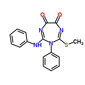 2-Anilino-4-methylsulfanyl-3-phenyl-1,3,5-triazepine-6,7-dione Structure,68822-95-7Structure