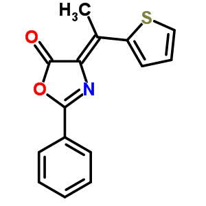 (4Z)-2-phenyl-4-(1-thiophen-2-ylethylidene)-1,3-oxazol-5-one Structure,69015-84-5Structure