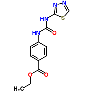 Benzoic acid,4-[[(1,3,4-thiadiazol-2-ylamino)carbonyl]amino]-, ethyl ester Structure,69123-49-5Structure