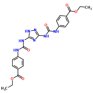 Ethyl 4-[[5-[(4-ethoxycarbonylphenyl)carbamoylamino]-2h-1,2,4-triazol-3-yl]carbamoylamino]benzoate Structure,69123-63-3Structure