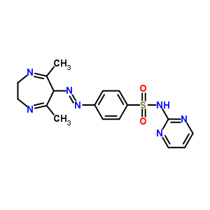 4-[(5,7-Dimethyl-3,6-dihydro-2h-1,4-diazepin-6-yl)diazenyl]-n-pyrimidin-2-yl-benzenesulfonamide Structure,69147-37-1Structure