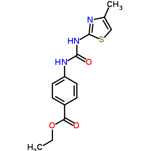 Benzoic acid, 4-[[[(4-methyl-2-thiazolyl)amino]carbonyl]amino]-, ethyl ester Structure,69236-58-4Structure