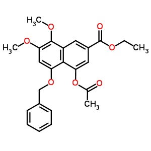 4-(Acetyloxy)-7,8-dimethoxy-5-(phenylmethoxy)-2-naphthalenecarboxylic acid ethyl ester Structure,693784-40-6Structure