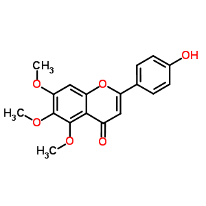 4H-1-benzopyran-4-one,2-(4-hydroxyphenyl)-5,6,7-trimethoxy- Structure,6938-18-7Structure