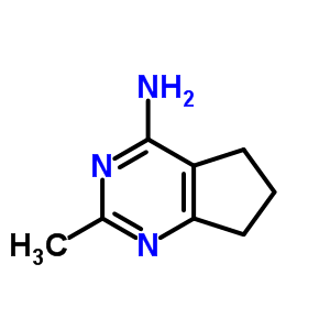 5H-cyclopentapyrimidin-4-amine, 6,7-dihydro-2-methyl-(9ci) Structure,69390-17-6Structure