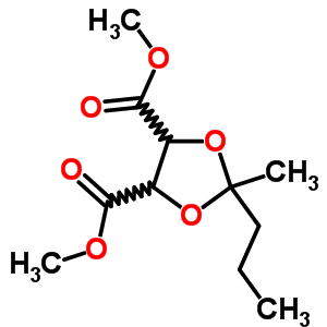 Dimethyl 2-methyl-2-propyl-1,3-dioxolane-4,5-dicarboxylate Structure,6942-13-8Structure