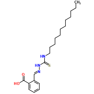 Benzoic acid,2-[[2-[(dodecylamino)thioxomethyl]hydrazinylidene]methyl]- Structure,6942-52-5Structure