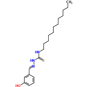 3-Dodecyl-1-[(3-hydroxyphenyl)methylideneamino]thiourea Structure,6942-56-9Structure