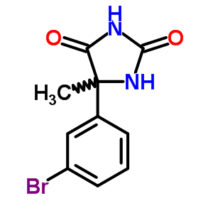 5-(3-Bromophenyl)-5-methylimidazolidine-2,4-dione Structure,6943-33-5Structure