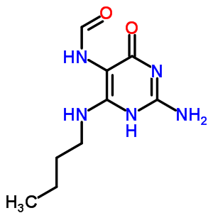 Formamide,n-[2-amino-4-(butylamino)-1,6-dihydro-6-oxo-5-pyrimidinyl]- Structure,6944-11-2Structure