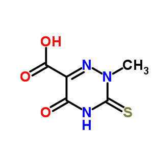 2-Methyl-5-oxo-3-sulfanylidene-1,2,4-triazine-6-carboxylic acid Structure,6945-55-7Structure