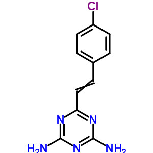 6-[2-(4-Chlorophenyl)ethenyl]-1,3,5-triazine-2,4-diamine Structure,6945-57-9Structure