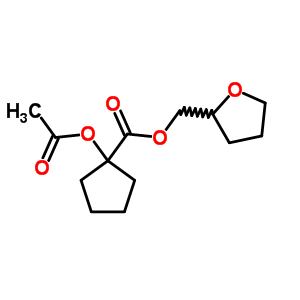 Cyclopentanecarboxylicacid, 1-(acetyloxy)-, (tetrahydro-2-furanyl)methyl ester Structure,6946-60-7Structure