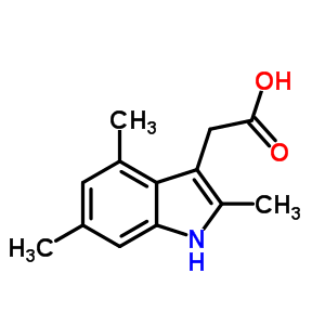 (2,4,6-Trimethyl-1H-indol-3-yl)-acetic acid Structure,6949-71-9Structure