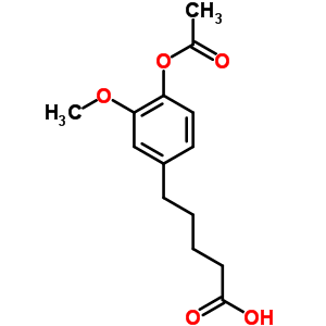 Benzenepentanoic acid,4-(acetyloxy)-3-methoxy- Structure,6951-88-8Structure